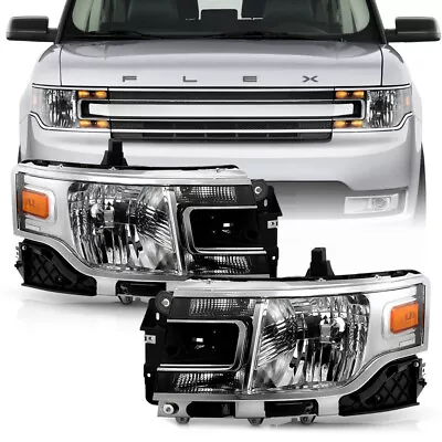 Factory Style Halogen Headlights Headlamps For 2013-2019 Ford Flex Pair Set L+R • $286.78