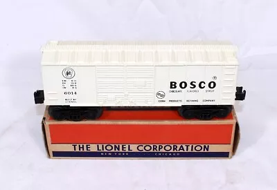 Scarce Postwar Lionel 6014-60 White Bosco Boxcar From 1958~w/Nice OB • $76