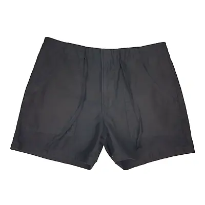 Vince Size S Drawstring Shorts Patch Pockets Distress Black 100% Cotton • $17.99