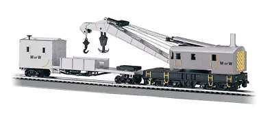 Bachmann HO 250-Ton Crane Car & Boom Tender Maintenance-of-Way MOW 16138 • $76.48