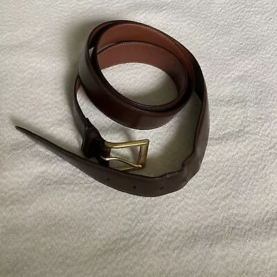 Coach Belt Brown Calfskin Brass Buckle 42” (105cm) • $27