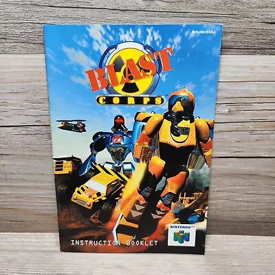 Blast Corps N64 Authentic Nintendo 64 Instruction Booklet Manual Only • $14.99
