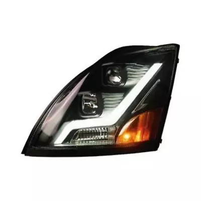 Black Housing Headlight W/LED Light Bar For Volvo VN/VNL - Driver Side • $300.94