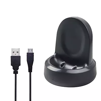 Wireless Charger Dock Holder With Cable For Galaxy Smart Watch Gear S2 S3 R800 A • £10.42