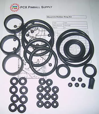 1994 Data East Maverick Pinball Rubber Ring Kit • $26.45