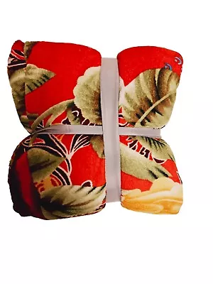 Cozy Red Flower Blanket • $15