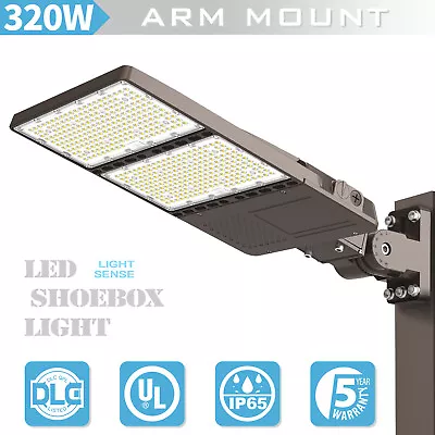 320W LED Parking Lot Light Commercial Shoebox Street Area Lights With Photocell • $170.26