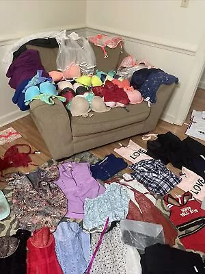 Womens CLOTHING LINGERIE NEW LOT BULK WHOLESALE SWIMSUITS BRAS PANTIES PINK • $4000