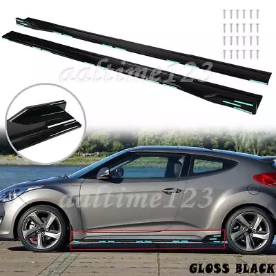 For Hyundai Veloster 2012-2021 Side Skirt Splitter Spoiler Extension Gloss Black • $49.99