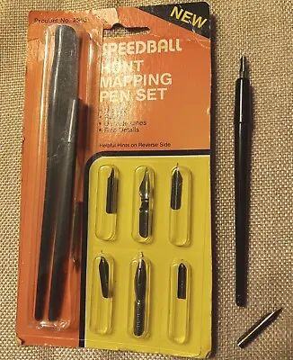  Vintage Speedball Hunt Mapping Pen Set  Pen Set Calligraphy - NIB + EXTRAS • $15