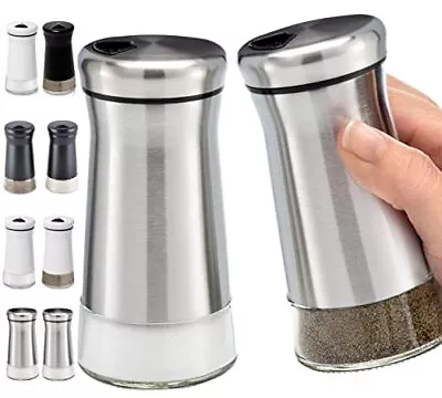 HOME EC Original Glass Salt And Pepper Shakers Set With Adjustable Pour Holes... • $12.96