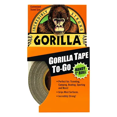 Gorilla 6100105 Tape-To-Go Mini 1in Double-Thick Tape (30ft) • $10.30