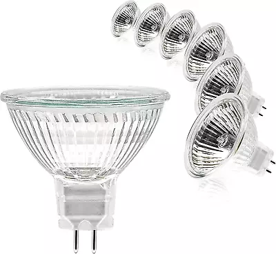 Simusi MR16 Halogen Bulbs 6 Pack 12V 35W Gu5.3 Halogen Light Bulbs Dimmable For • £11.98