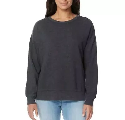 Buffalo Womens Long Sleeve Crewneck Pullover French Terry Sweatshirt Soft Cotton • $11.89