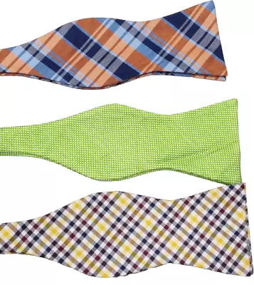 861  ) Lot Of 3   Different  Brand   Men's  Bow Tie  100%  Silk   Made In China • $10.99