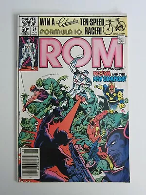 Rom #24 Vg+ Newsstand Nova Fantastic Four Skrulls 1981 Buscema Marvel Comics Mcu • £3.17