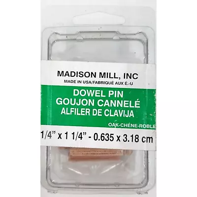 Madison Mill 26-Pack 0.25-in Dia X 1.25-in L Fluted Oak Dowel Pin Wood Pins • $8