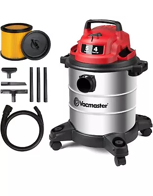 Vacmaster 5 Gal 4 Peak HP Wet Dry Shop Vacuum Cleaner Stainless Steel Tank VAC • $74.99