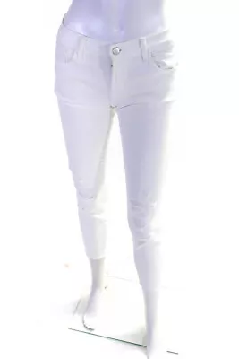 J Brand Women's Mid-Rise Distressed Skinny Jeans White Size 26 • $2.99