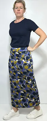 White Stuff Ladies Jersey Skirt Maxi Length (35 ) Navy Mix Multi Printed(WS111) • £12.90