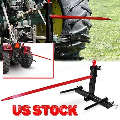 3000 Lbs Cat 1 Tractor 3 Point Trailer Hitch 49  Hay Bale Spear 2x17  Stabilizer • $269.99