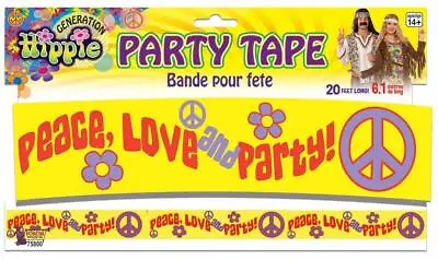 £7.35 • Buy Hippie Decor 60's Decades Woodstock Theme Party Decoration Caution Tape