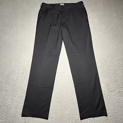 Adidas Golf Pants Mens 32x32 Performance Black Outdoor Logo Flat Front • $19.99