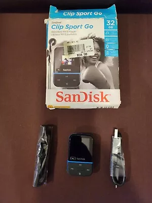 SanDisk 32GB Clip Sport Go MP3 Player New (Open Box) • $49