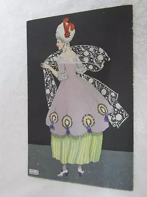 Vintage Postcard Artist Signed Mela Koehler Wonderfully Dressed Ladies • $35