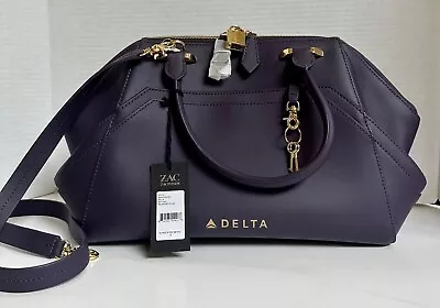 $247.50 • Buy NWT Zac Posen Delta Air Lines Purple Plum Passport Travel Handbag Purse