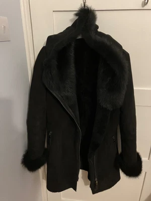 £85 • Buy Infinity London Ladies Black Hooded Sheepskin Coat - UK XS