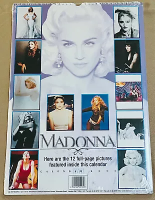 MADONNA  2000/2028 CALENDAR UK OLIVER BOOKS SEALED MINT HUGE 11 3/4x16 1/2 • $13.99