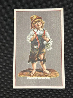£7.15 • Buy Antique Advertising Postcard | Elgin Watches  My Elgin's All Right  