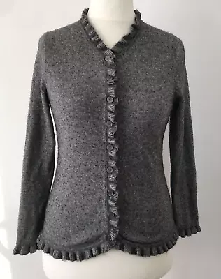 Johnston's Of Elgin Cardigan Cashmere & Silk Cardigan Size M - Shrank And Holes • £24.99