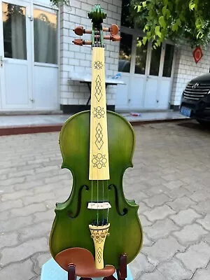 Flame Green 4/4 Electric ViolinAcoustic Violin Jujube Wood Good Sound Free Case • $199