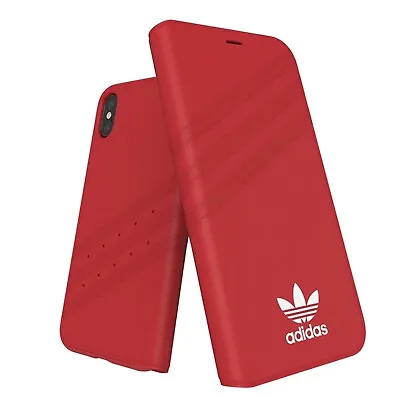 Adidas Originals Booklet Case Suits IPhone X | Xs - Red / White BRAND NEW • $59.95