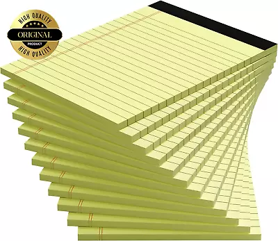 Yellow Note Pads 12 Pack Legal Pads 4X6 Inch Notepad Of Lined Paper Perforate • $17.99