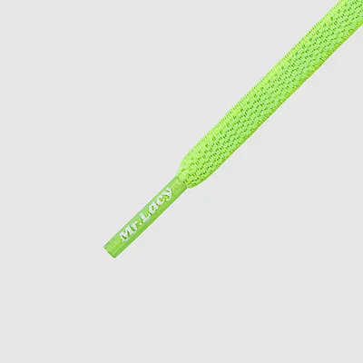 Laces Mr Lacy Flexies Elastic Flex Shoe Laces - 90 Cm Neon Green • £9.48