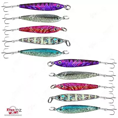 10pcs Fish WOW! 1oz Fishing Trolling Mega Metal Live Fish Jig Luna Bait 5-color  • $30.49