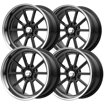 (Set Of 4) Staggered-VN510 Draft 18x818x10 5x4.75  +0mm Gloss Black Wheels Rims • $972.96