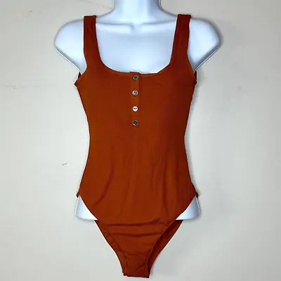 L*Space Float On Ribbed Classic One Piece Classic Swimsuit Amber Women's 6 NWT • $59.97