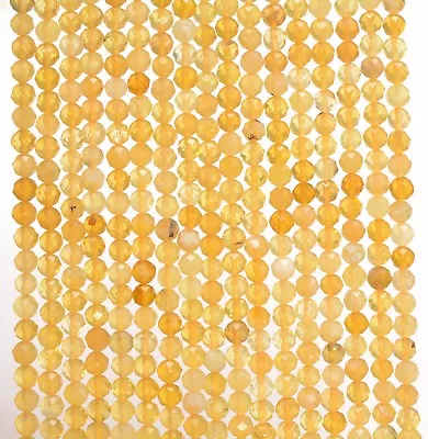 2.5mm Yellow Opal Gemstone Grade Aaa Micro Faceted Round Loose Beads 15.5  • $6.79