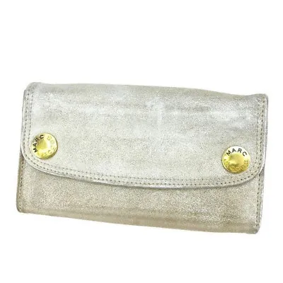 Marc Jacobs Wallet Purse Long Wallet Silver Gold Woman Authentic Used Y3254 • $115.92