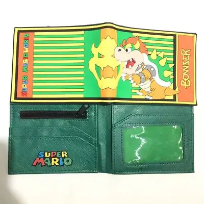 Super Mario Bowser Cartoon PVC Wallet With Card Holder Bi-Fold Purse Wallets • $10.60