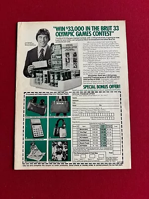 1976 Joe Namath  BRUT 33  Ad (Scarce / Vintage) Jets • $66.86