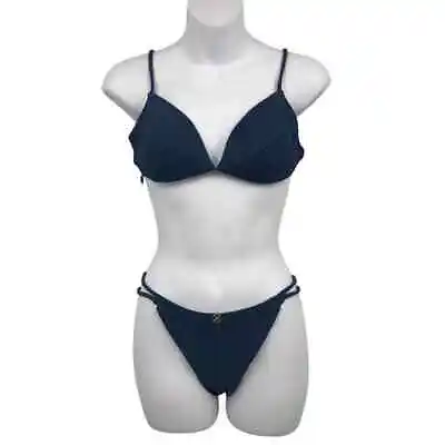 ViX Paula Hermanny Firenze Gracie Bikini Swim Set M Textured Top & Bottom Brazil • $42