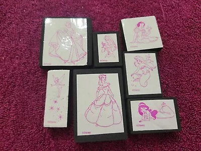 Rare Vintage Disney Princesses Foam Mounted Rubber Stamps 7Pc Lot - USED • $14.99