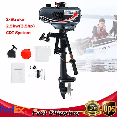 2-Stroke 3.5HP Outboard Motor Fishing Boat Petrol Engine Air Cooling System 52CC • $219.84