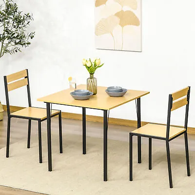 3-Piece Dining Room Kitchen Table & 2 Chairs Furniture Set For Home Bamboo • $79.18