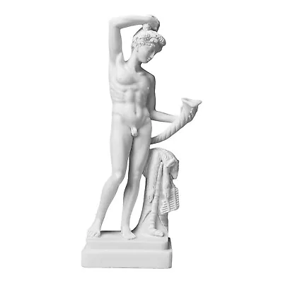 Dionysus Bacchus Roman Greek God Of Wine Holding A Horn Statue Sculpture • $42